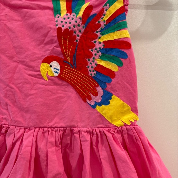 Mini Boden - Annalisa Pink Bird Appliqué Dress, Size 7-8 - Picture 4 of 5